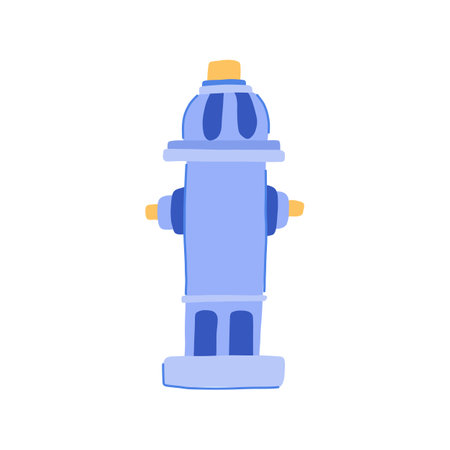 red fire hydrant cartoon vector illustrationのイラスト素材