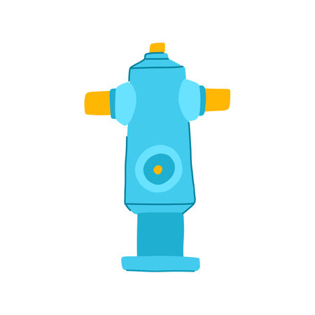 city fire hydrant cartoon vector illustrationのイラスト素材