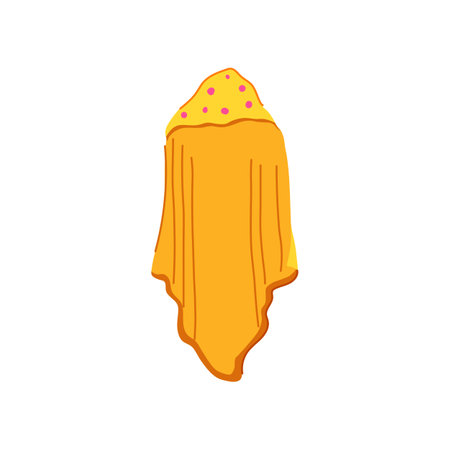 organic hooded baby towel cartoon vector illustrationのイラスト素材
