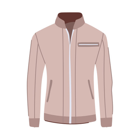 classic leather jacket male cartoon vector illustrationのイラスト素材