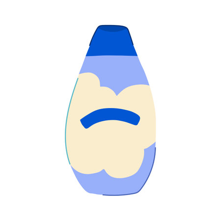 free shampoo baby cartoon vector illustrationのイラスト素材