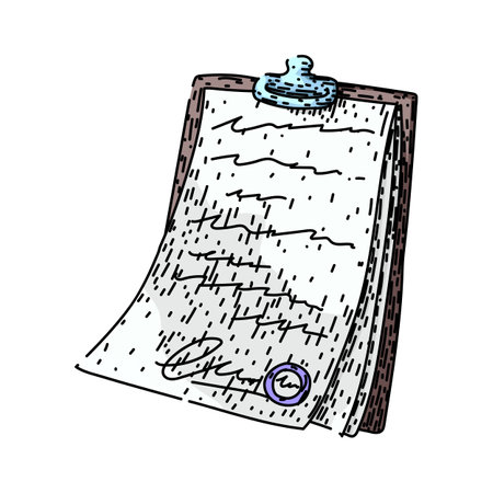 conditions contract sketch hand drawn vectorのイラスト素材