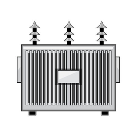 insulation electrical transformer cartoon vector illustrationのイラスト素材