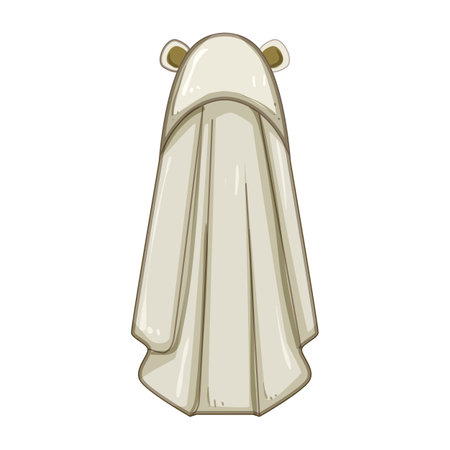 warm hooded baby towel cartoon vector illustrationのイラスト素材