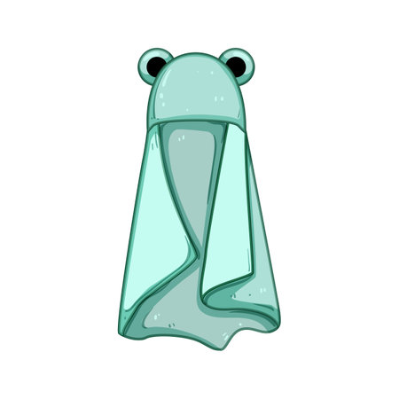 gift hooded baby towel cartoon vector illustrationのイラスト素材
