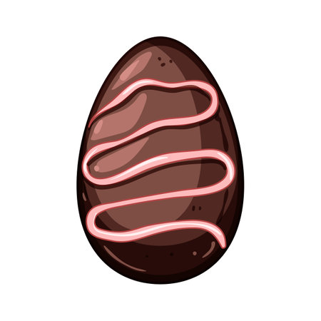 foil chocolate egg cartoon vector illustrationのイラスト素材