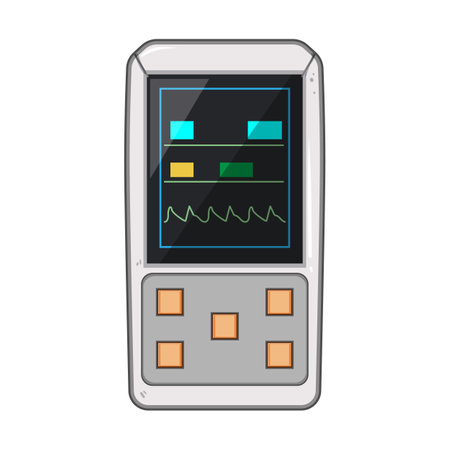 portable ekg monitor cartoon vector illustrationのイラスト素材