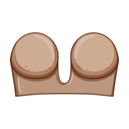 up strapless bra cartoon vector illustrationのイラスト素材