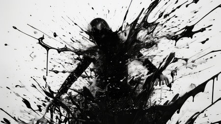 dynamic black paintの素材