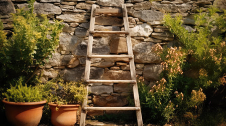 weathered wooden ladderの素材