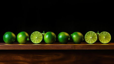fresh bar wood background limesの素材
