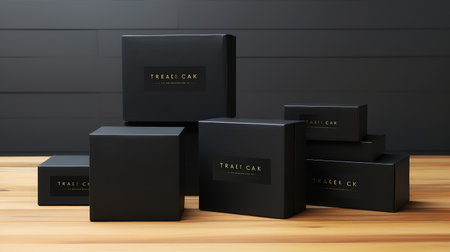 photo black box mock upの素材