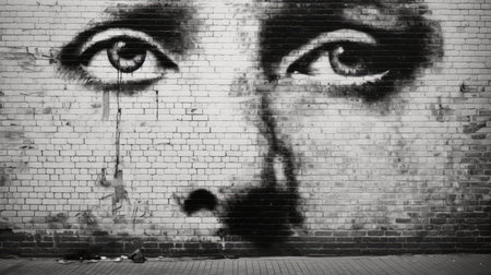 graffiti brick wall artの素材