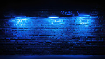 glow blue light dark backgroundの素材