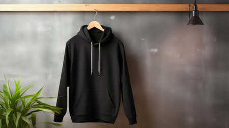 modern blank black hoodieの素材