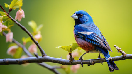 plumage blue grosbeakの素材
