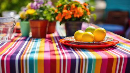 vibrant table cloth backgroundの素材