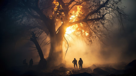 extinguish burnt treeの素材