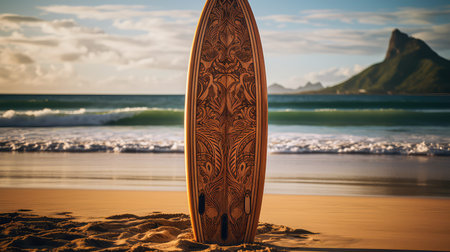 elegant surfboard woodの素材