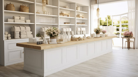 trendy white wood counterの素材