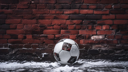 photo soccer ball black backgroundの素材