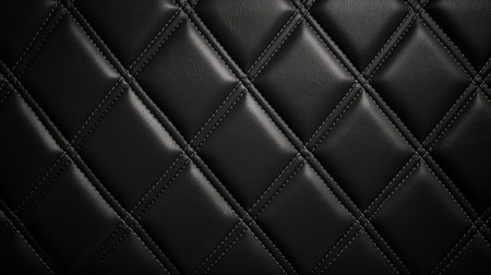 stitching black leather backgroundの素材