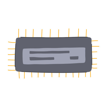 device microchip cartoon vector illustrationのイラスト素材