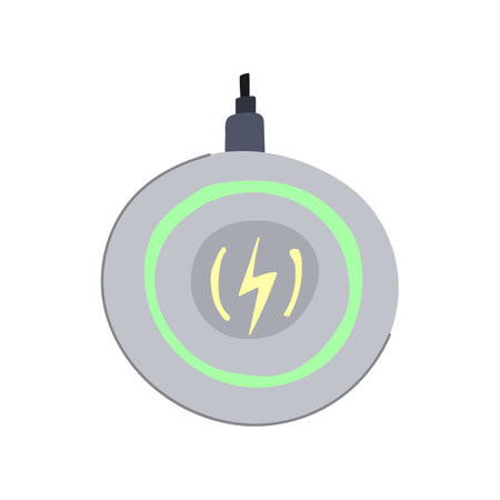 universal charging pad wireless cartoon vector illustrationのイラスト素材