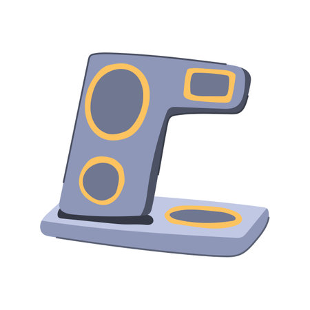 fast charging pad wireless cartoon vector illustrationのイラスト素材