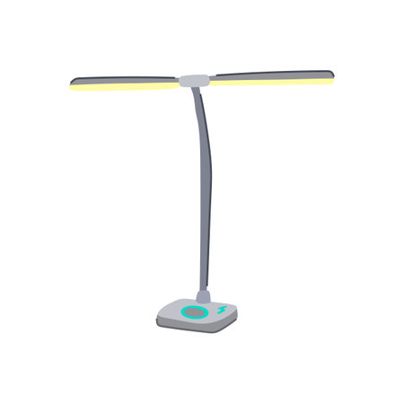 cordless charging lamp wireless cartoon vector illustrationのイラスト素材