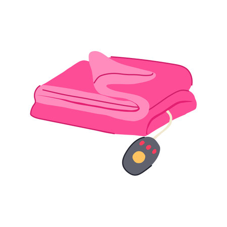 plush blanket heated cartoon vector illustrationのイラスト素材