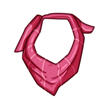 plastic woman scarf cartoon vector illustrationのイラスト素材