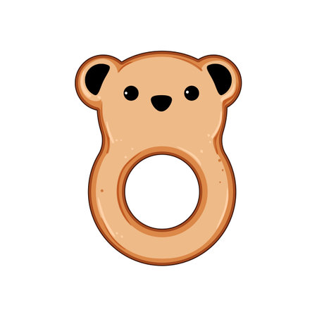 bpa teething ring cartoon vector illustrationのイラスト素材