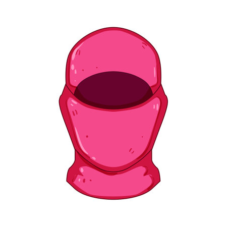 winter ski mask cartoon vector illustrationのイラスト素材