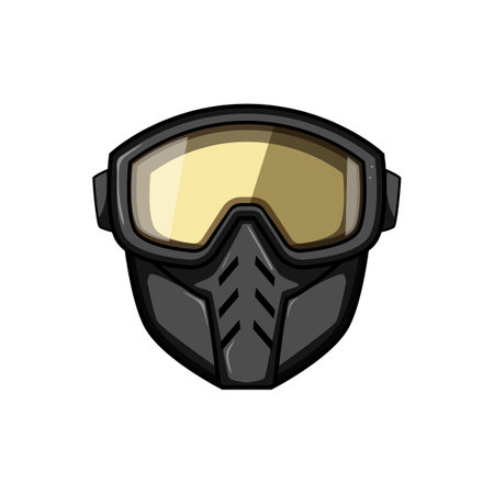 fog goggles ski cartoon vector illustrationのイラスト素材