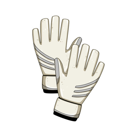 brand goalkeeper gloves cartoon vector illustrationのイラスト素材