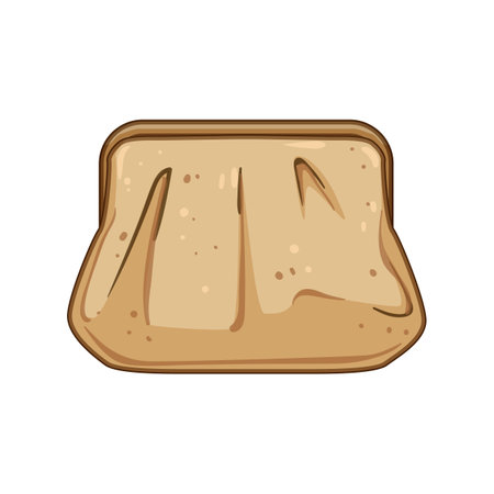 elegant clutch bag cartoon vector illustrationのイラスト素材