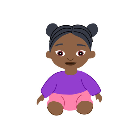 adventure doll toy cartoon vector illustrationのイラスト素材