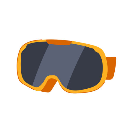 slopes googles ski cartoon vector illustrationのイラスト素材