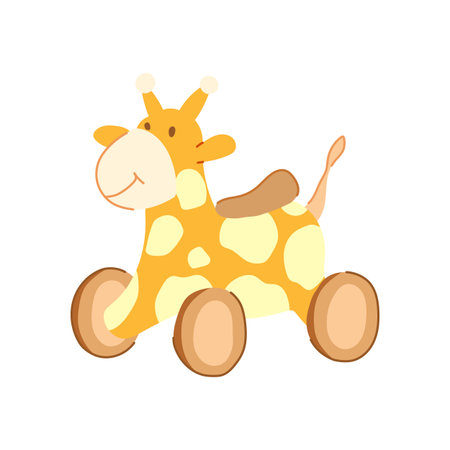 truck ride on toy cartoon vector illustrationのイラスト素材