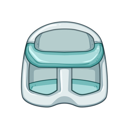 durable bath seat baby cartoon vector illustrationのイラスト素材