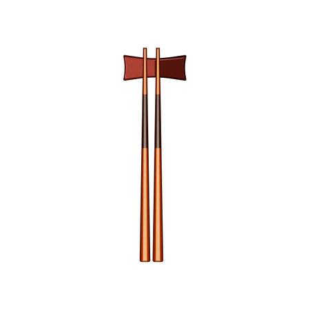 modern chopstick rest cartoon vector illustrationのイラスト素材