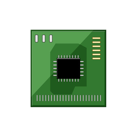 fabrication circuit board cartoon vector illustrationのイラスト素材