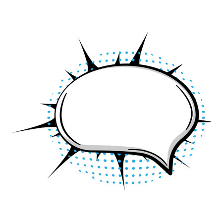 cloud comic speech bubble cartoon vector illustrationのイラスト素材