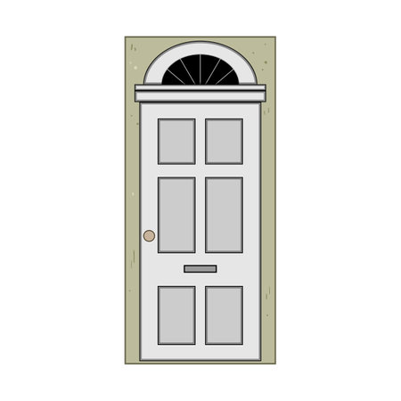 portal door house entrance cartoon vector illustrationのイラスト素材