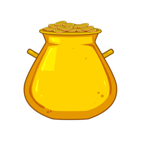 hat leprechaun gold pot cartoon vector illustrationのイラスト素材
