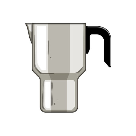 cappuccino milk frothing pitcher cartoon vector illustrationのイラスト素材