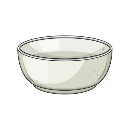 waterproof sauce dipping bowl cartoon vector illustrationのイラスト素材