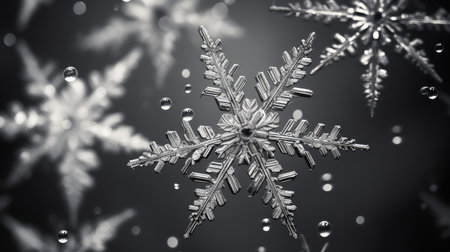 monochrome black and white snowの素材