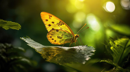 solitary butterfly goldの素材